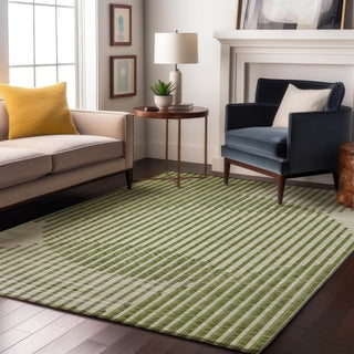 Piper Looms Mayfield Circles AMF1001 Green Machine Washable Area Rug Lifestyle Image Feature