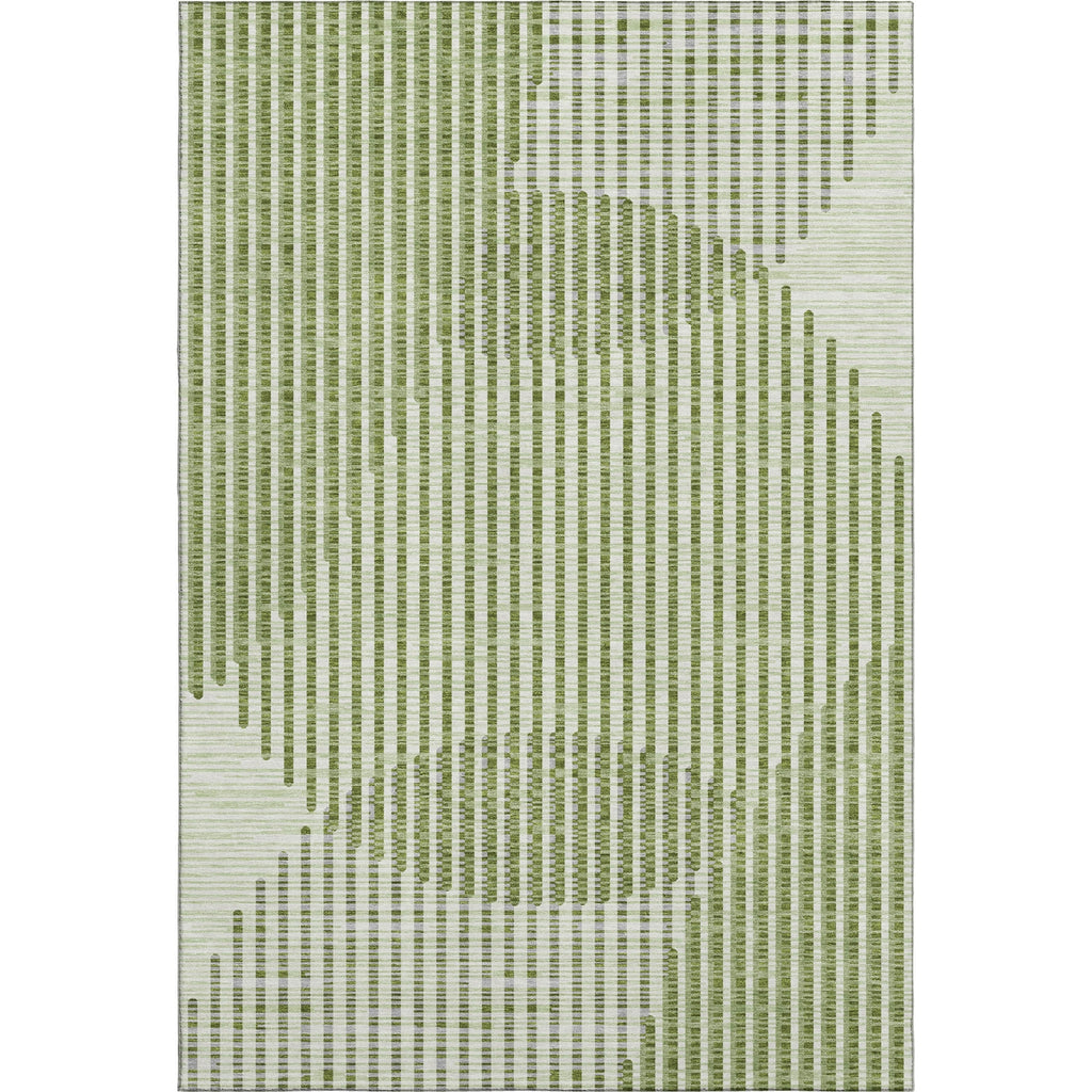 Piper Looms Mayfield Circles AMF1001 Green Machine Washable Area Rug main image
