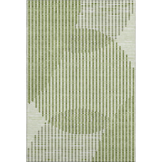Piper Looms Mayfield Circles AMF1001 Green Machine Washable Area Rug main image