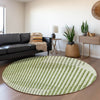 Piper Looms Mayfield Circles AMF1001 Green Machine Washable Area Rug Round Lifestyle Image Feature