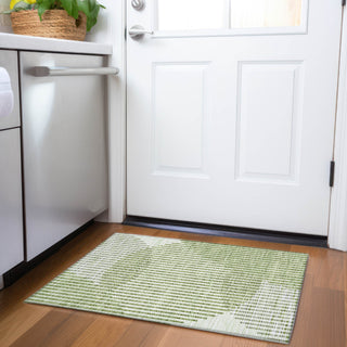 Piper Looms Mayfield Circles AMF1001 Green Machine Washable Area Rug Scatter Lifestyle Image Feature