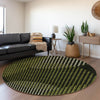 Piper Looms Mayfield Circles AMF1001 Olive Machine Washable Area Rug Round Lifestyle Image Feature