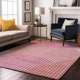 Piper Looms Mayfield Circles AMF1001 Pink Machine Washable Area Rug Lifestyle Image Feature