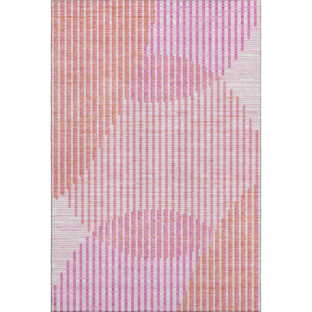 Piper Looms Mayfield Circles AMF1001 Pink Machine Washable Area Rug main image