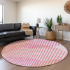 Piper Looms Mayfield Circles AMF1001 Pink Machine Washable Area Rug Round Lifestyle Image Feature