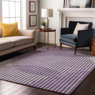 Piper Looms Mayfield Circles AMF1001 Purple Machine Washable Area Rug Lifestyle Image Feature