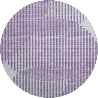 Piper Looms Mayfield Circles AMF1001 Purple Machine Washable Area Rug Round Main Image