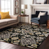 Piper Looms Mayfield Oriental AMF1002 Black Machine Washable Area Rug Lifestyle Image Feature