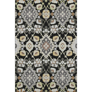Piper Looms Mayfield Oriental AMF1002 Black Machine Washable Area Rug main image
