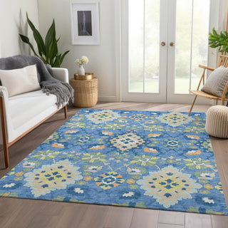 Piper Looms Mayfield Oriental AMF1002 Blue Machine Washable Area Rug Lifestyle Image Feature