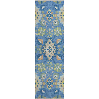 Piper Looms Mayfield Oriental AMF1002 Blue Machine Washable Area Rug Runner Main Image