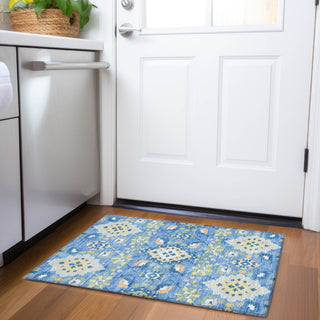 Piper Looms Mayfield Oriental AMF1002 Blue Machine Washable Area Rug Scatter Lifestyle Image Feature