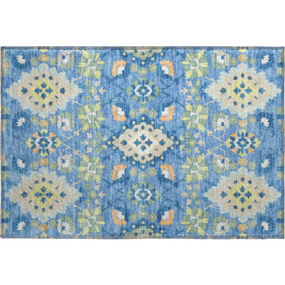 Piper Looms Mayfield Oriental AMF1002 Blue Machine Washable Area Rug Scatter Main Image