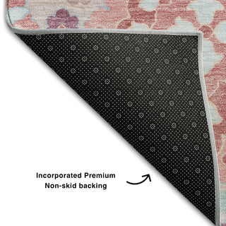 Piper Looms Mayfield Oriental AMF1002 Blush Machine Washable Area Rug Backing Image