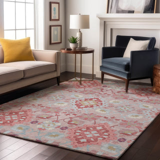 Piper Looms Mayfield Oriental AMF1002 Blush Machine Washable Area Rug Lifestyle Image Feature