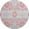 Piper Looms Mayfield Oriental AMF1002 Blush Machine Washable Area Rug Round Main Image