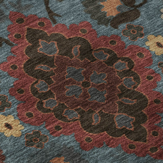 Piper Looms Mayfield Oriental AMF1002 Denim Machine Washable Area Rug Swatch Image