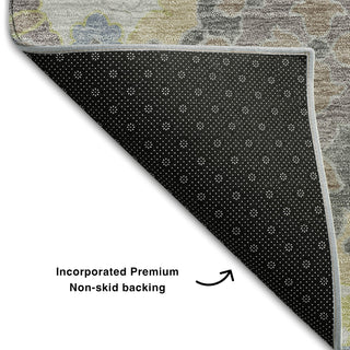 Piper Looms Mayfield Oriental AMF1002 Gray Machine Washable Area Rug Backing Image