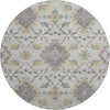 Piper Looms Mayfield Oriental AMF1002 Gray Machine Washable Area Rug Round Main Image