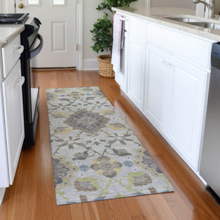 Piper Looms Mayfield Oriental AMF1002 Gray Machine Washable Area Rug Runner Lifestyle Image Feature