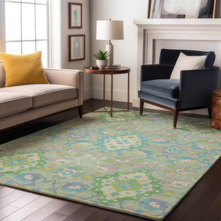 Piper Looms Mayfield Oriental AMF1002 Mint Machine Washable Area Rug Lifestyle Image Feature