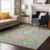 Piper Looms Mayfield Oriental AMF1002 Pink Machine Washable Area Rug Lifestyle Image Feature