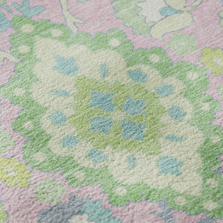 Piper Looms Mayfield Oriental AMF1002 Pink Machine Washable Area Rug Swatch Image
