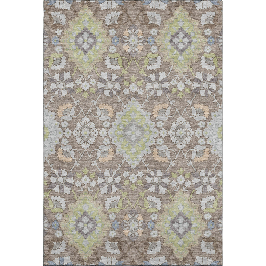 Piper Looms Mayfield Oriental AMF1002 Taupe Machine Washable Area Rug main image