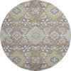 Piper Looms Mayfield Oriental AMF1002 Taupe Machine Washable Area Rug Round Main Image