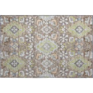 Piper Looms Mayfield Oriental AMF1002 Taupe Machine Washable Area Rug Scatter Main Image
