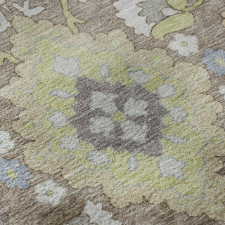 Piper Looms Mayfield Oriental AMF1002 Taupe Machine Washable Area Rug Swatch Image