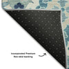 Piper Looms Mayfield Oriental AMF1002 Teal Machine Washable Area Rug Backing Image
