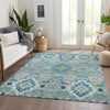 Piper Looms Mayfield Oriental AMF1002 Teal Machine Washable Area Rug Lifestyle Image Feature