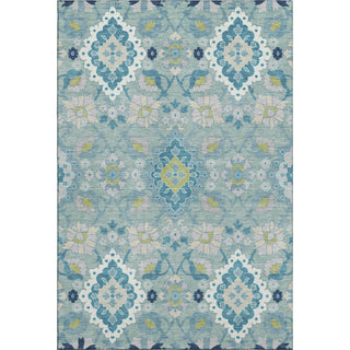 Piper Looms Mayfield Oriental AMF1002 Teal Machine Washable Area Rug main image