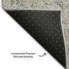 Piper Looms Mayfield Oriental AMF1003 Black Machine Washable Area Rug Backing Image