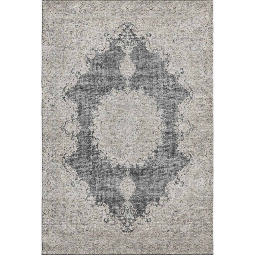 Piper Looms Mayfield Oriental AMF1003 Black Machine Washable Area Rug main image