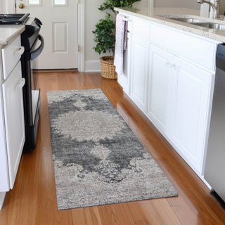 Piper Looms Mayfield Oriental AMF1003 Black Machine Washable Area Rug Runner Lifestyle Image Feature