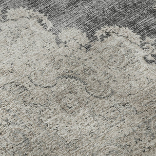 Piper Looms Mayfield Oriental AMF1003 Black Machine Washable Area Rug Swatch Image