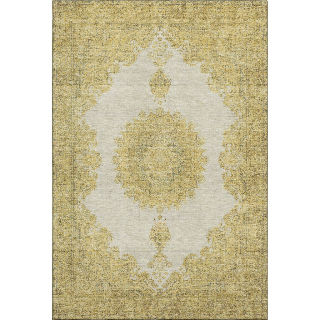 Piper Looms Mayfield Oriental AMF1003 Gold Machine Washable Area Rug main image