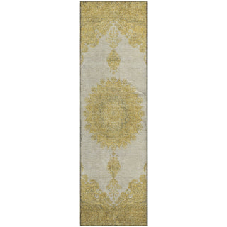 Piper Looms Mayfield Oriental AMF1003 Gold Machine Washable Area Rug Runner Main Image