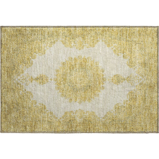 Piper Looms Mayfield Oriental AMF1003 Gold Machine Washable Area Rug Scatter Main Image