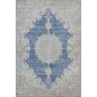 Piper Looms Mayfield Oriental AMF1003 Navy Machine Washable Area Rug main image