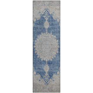 Piper Looms Mayfield Oriental AMF1003 Navy Machine Washable Area Rug Runner Main Image