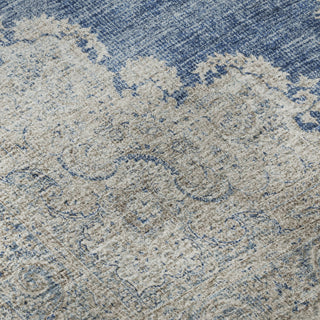 Piper Looms Mayfield Oriental AMF1003 Navy Machine Washable Area Rug Swatch Image