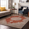 Piper Looms Mayfield Oriental AMF1003 Rust Machine Washable Area Rug Lifestyle Image Feature