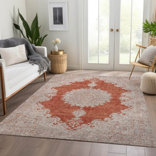 Piper Looms Mayfield Oriental AMF1003 Rust Machine Washable Area Rug Lifestyle Image Feature