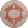 Piper Looms Mayfield Oriental AMF1003 Rust Machine Washable Area Rug Round Main Image