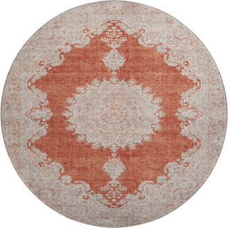 Piper Looms Mayfield Oriental AMF1003 Rust Machine Washable Area Rug Round Main Image