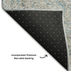 Piper Looms Mayfield Oriental AMF1003 Teal Machine Washable Area Rug Backing Image