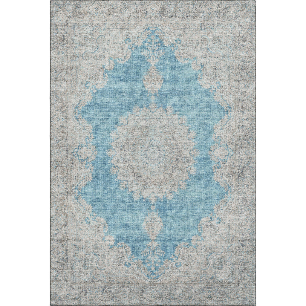Piper Looms Mayfield Oriental AMF1003 Teal Machine Washable Area Rug main image